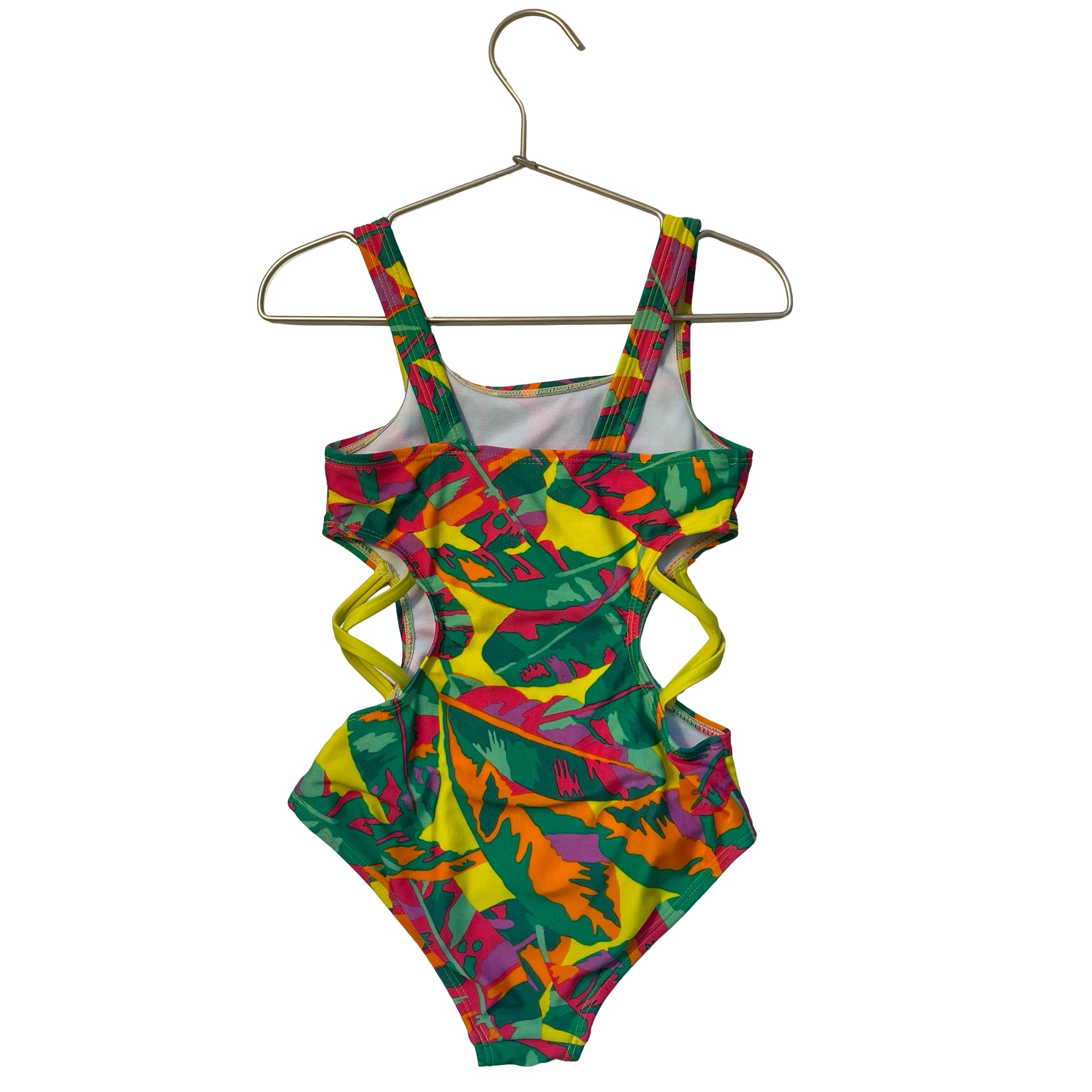 Cat & Jack Colorful Tropical Print Swim Suit - Size S 6-7