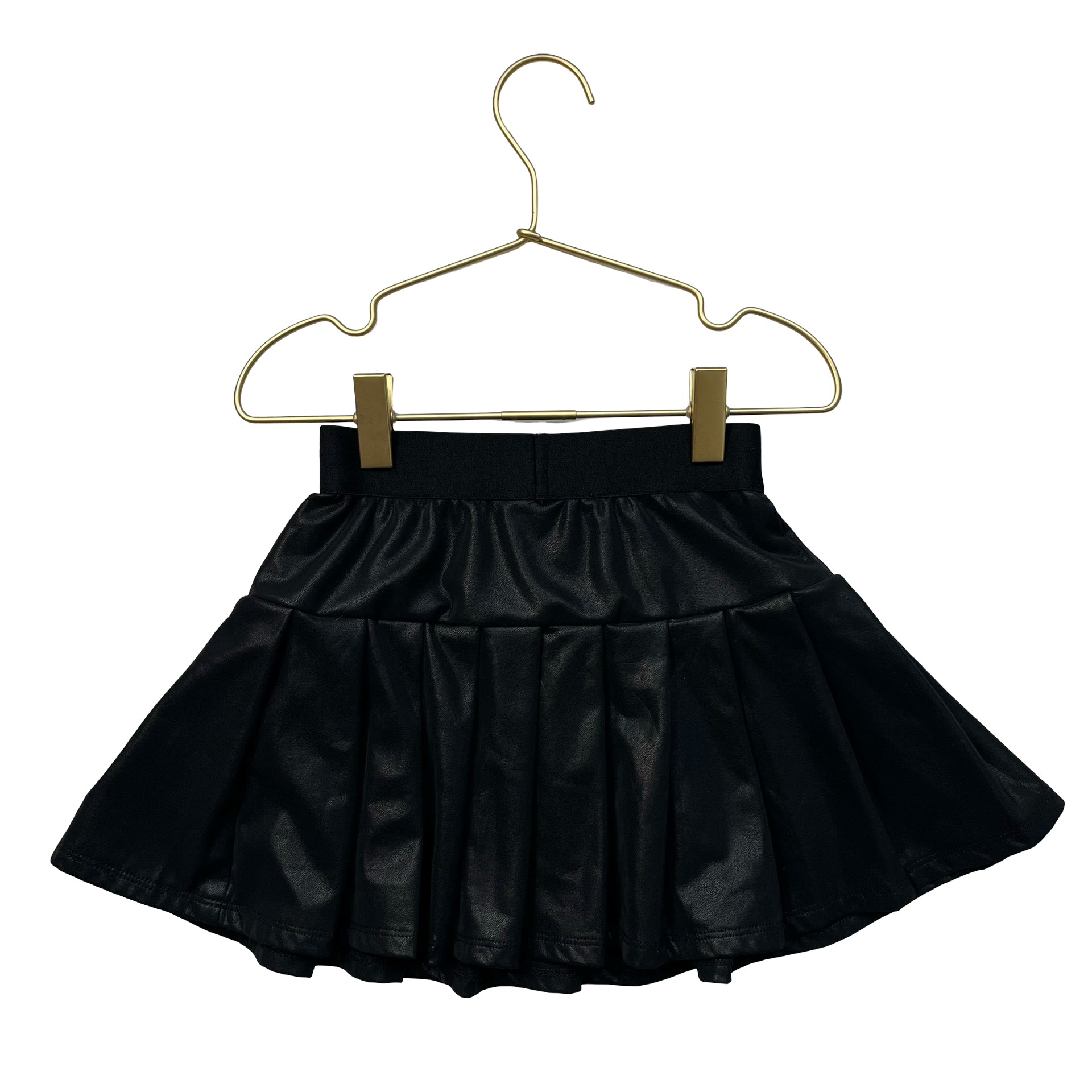 Truly Me Black Faux Leather Skirt - Size 4