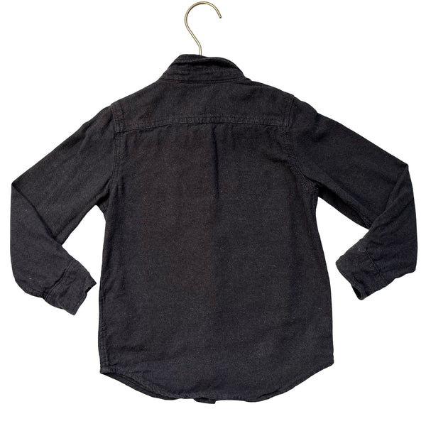 Baby Gap Dark Gray Brushed Cotton Button Down Shirt - Size 5