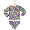 Baby Gap Flower Prink Rash Guard 2 Piece Swim Suit - Size 4
