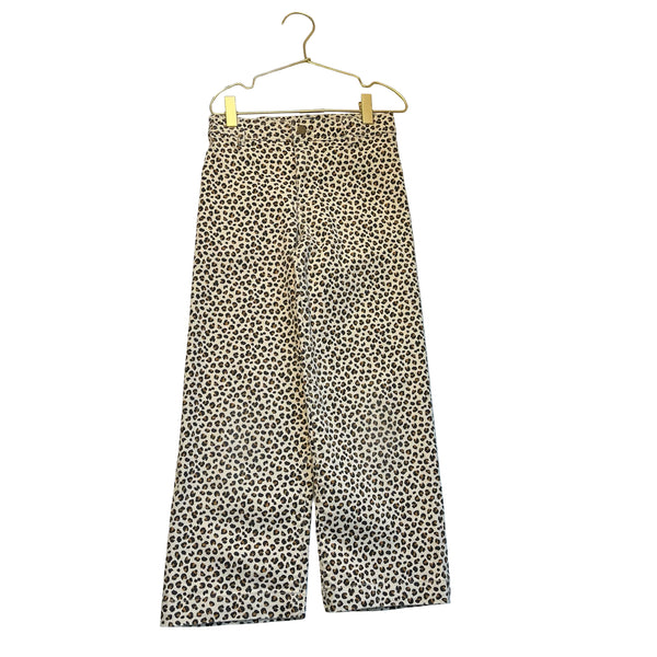 Monoprix Leopard Print Denim Pants - Size 8