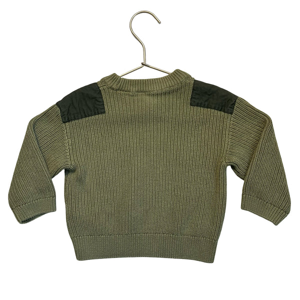 Zara Green Cotton Sweater - Size 12-18 Mo