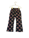 Gap Kids Black & Pink Floral Flare Sweatpants - Size S 6-7