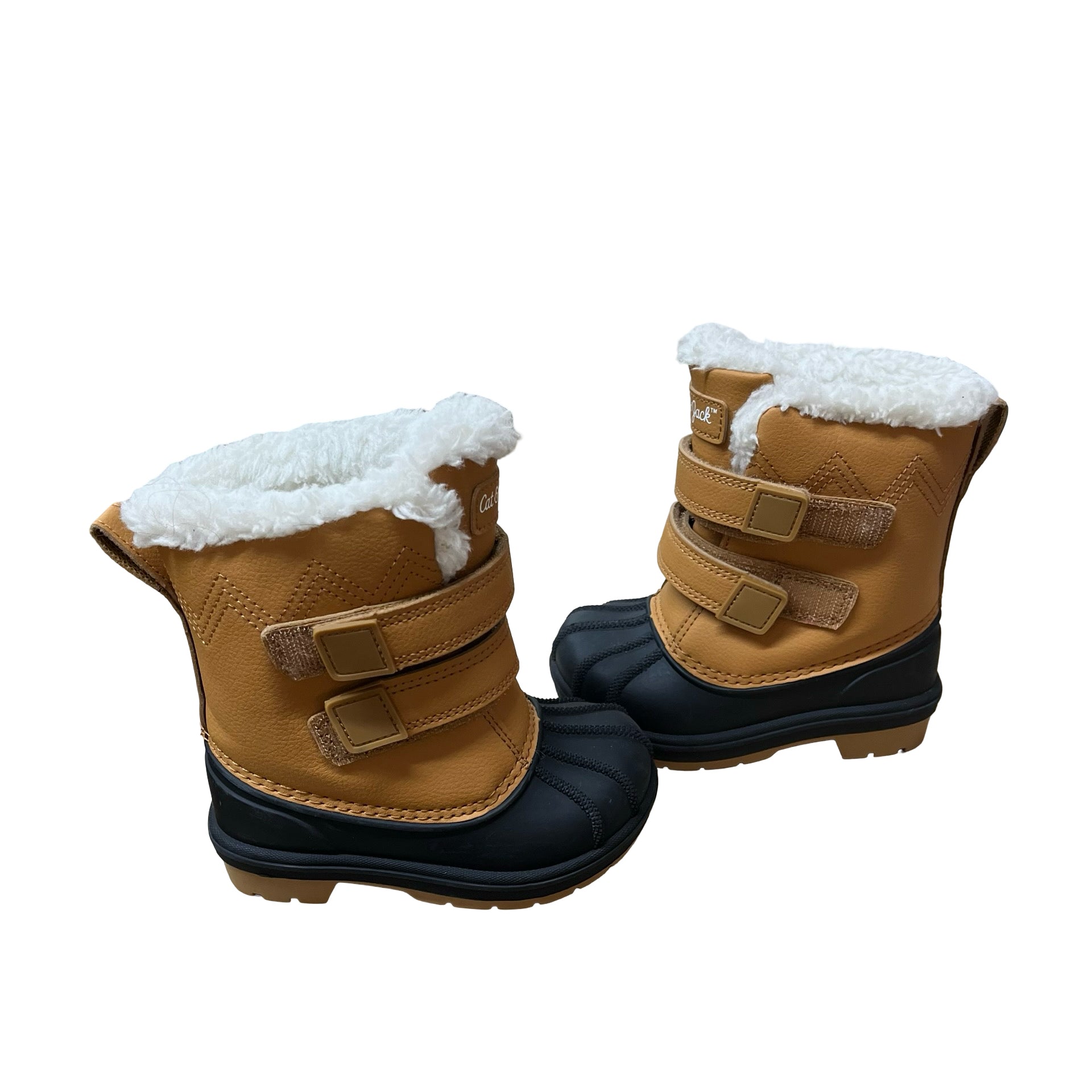 Cat & Jack Tan & Black Winter Boots - Size 6