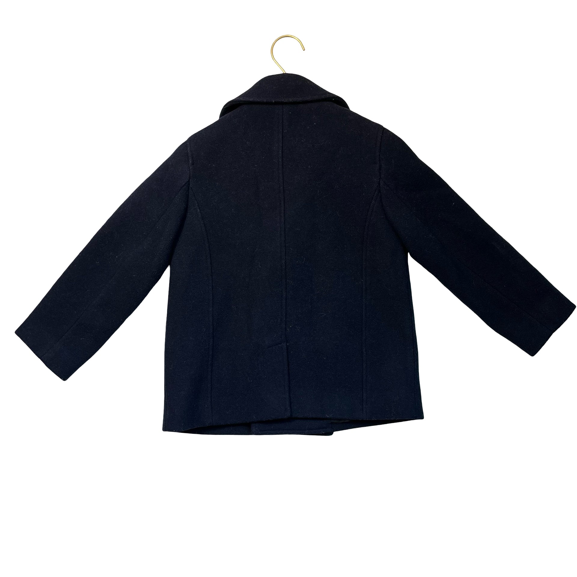 Crewcuts Navy Wool-Blend Pea Coat - Size 4-5