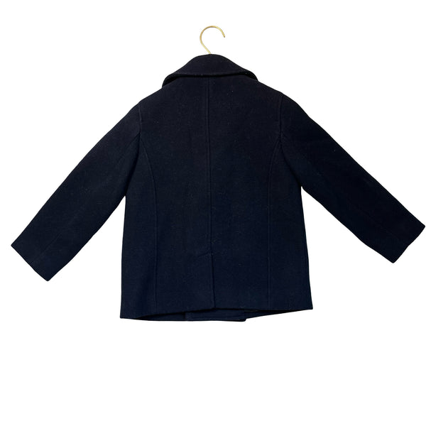 Crewcuts Navy Wool-Blend Pea Coat - Size 4-5