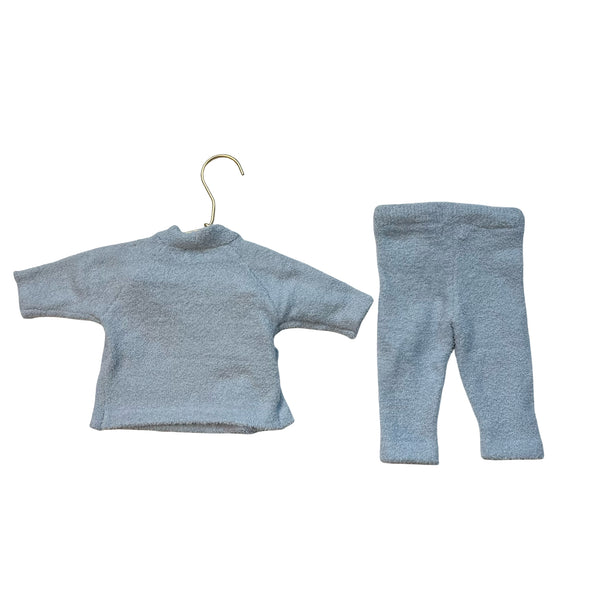 Saranoni Light Blue Fuzzy Knit Pants & Sweater Set - Size 0-3 Mo