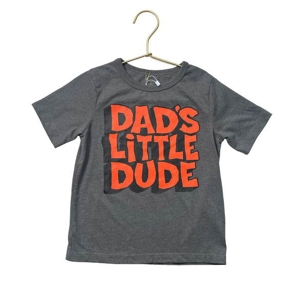 Children's Place Gray & Orange 'Dad's Little Dude' Tee - Size 3T