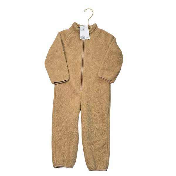 H&M Khaki Sherpa Zip Up One Piece with Tag - Size 18 Months