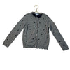 Jacadi Gray & Navy Polka Dot Cardigan Sweater - Size 8A