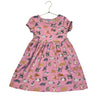 Mini Boden Pink Cat Print Dress - Size 6-7Y