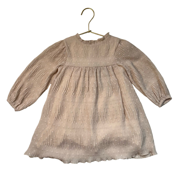 Zara Blush Chiffon Dot Dress - Size 18-24 Mo