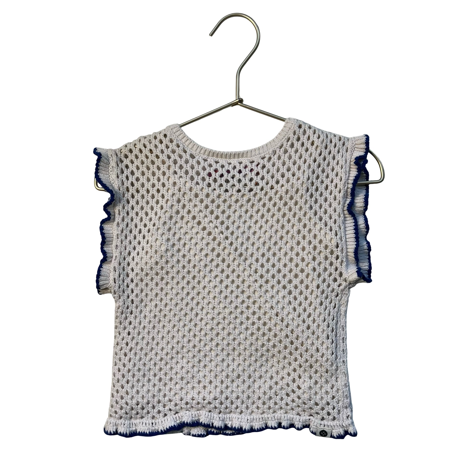 Stains and Stories by Babyface Ivory Cotton Crochet Top - Size 92 (2Y)