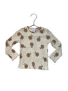 Zara Ivory Flower Print Ribbed Shirt - Size 18-24 Mo