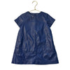 Crewcuts Collection Navy Faux Leather Dress - Size 4