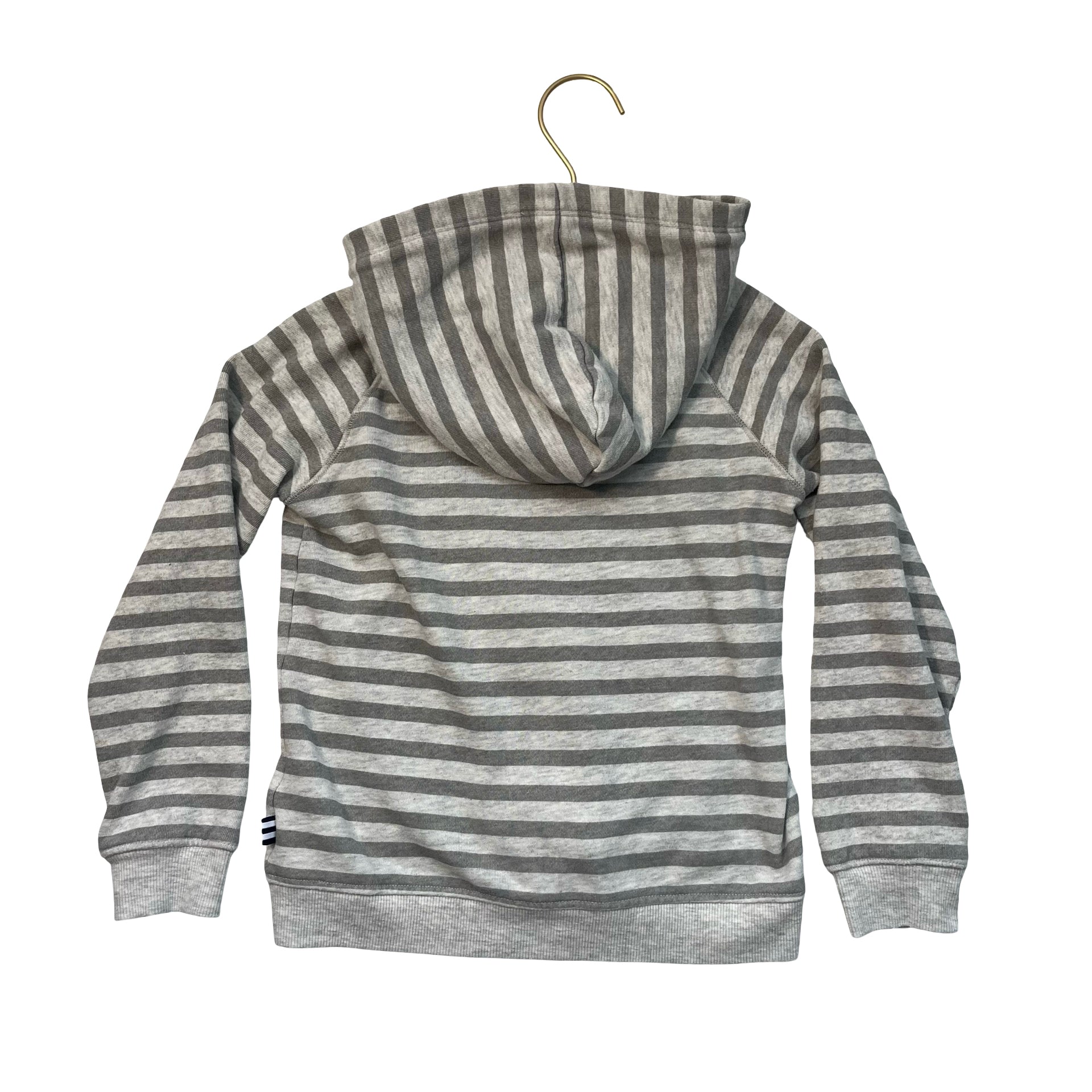 Splendid Gray Striped Zip-Up Hooded Sweatshirt - Size 6