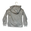 Splendid Gray Striped Zip-Up Hooded Sweatshirt - Size 6