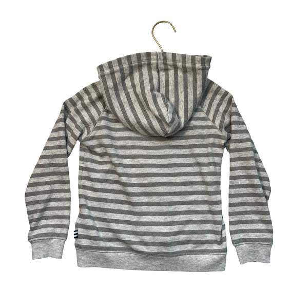 Splendid Gray Striped Zip-Up Hooded Sweatshirt - Size 6