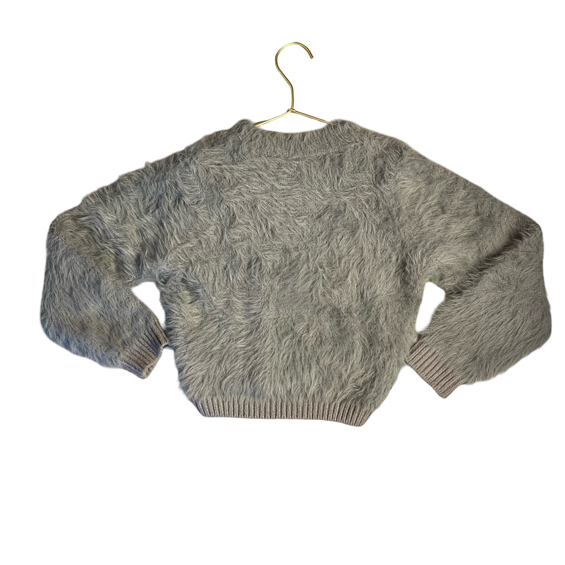 Zara Fuzzy Gray Sweater - Size 8-9