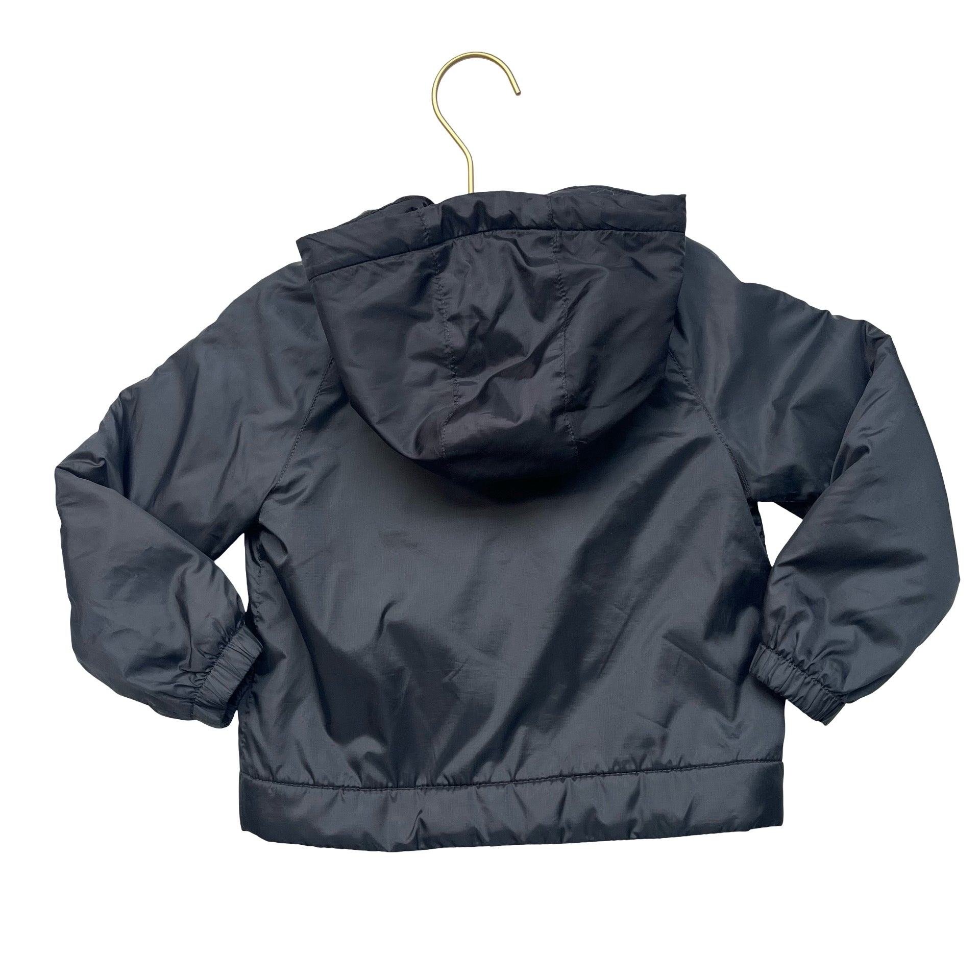 Nike Fleece-Lined Hooded Dark Gray & Black Jacket - Size 2T