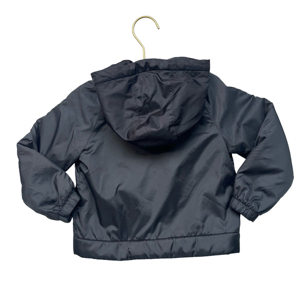 Nike Fleece-Lined Hooded Dark Gray & Black Jacket - Size 2T
