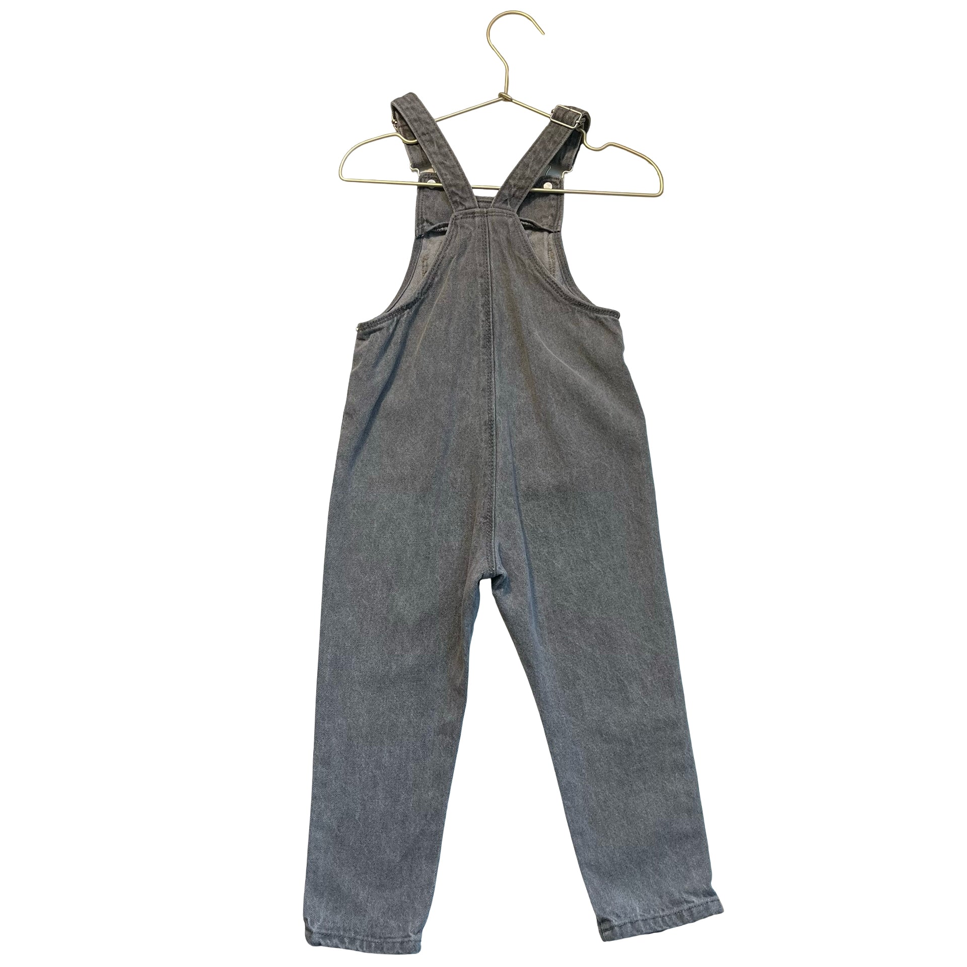 Zara Gray Denim Overalls - Size 3-4