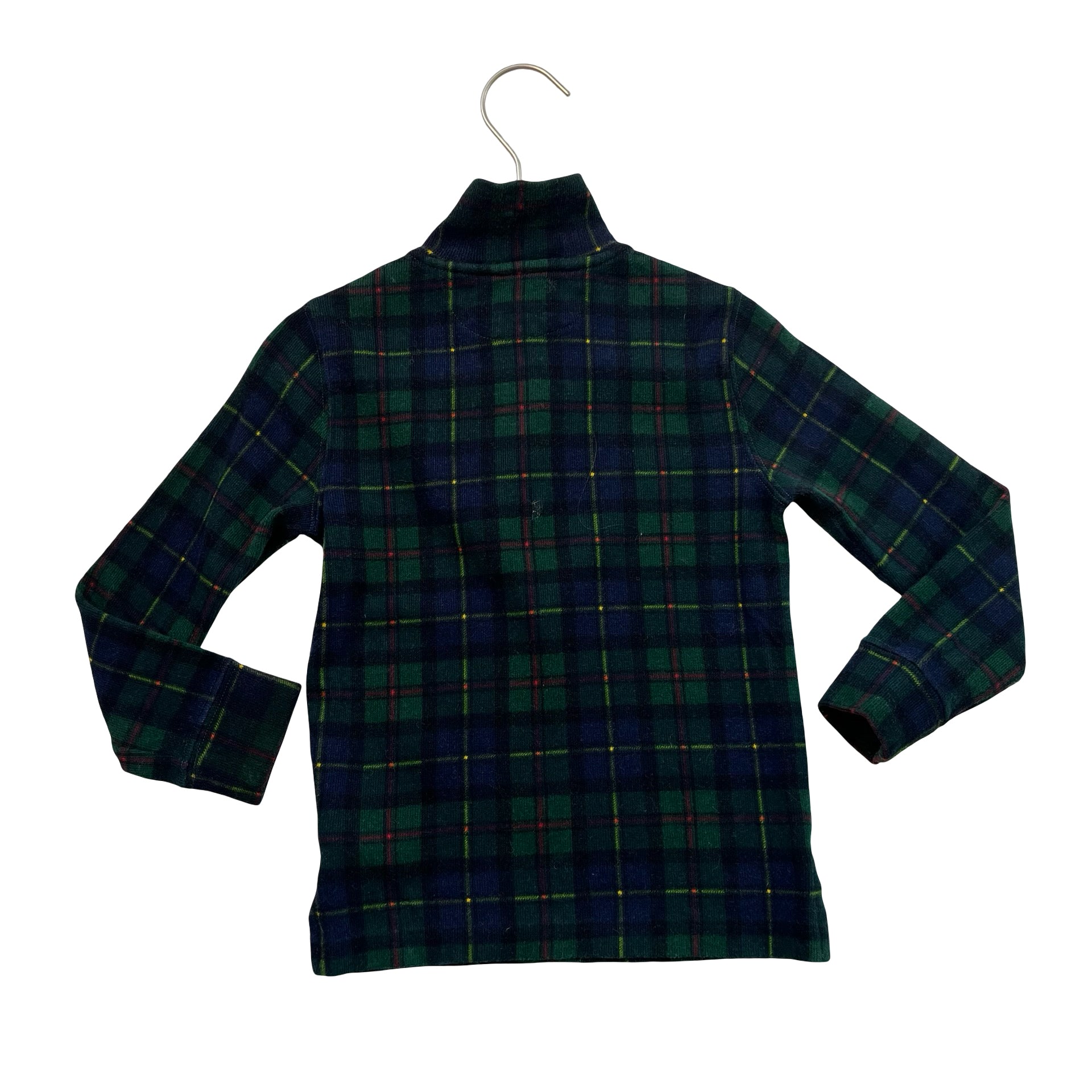 Polo Ralph Lauren Green Tartan Plaid Quarter-Zip - Size 4
