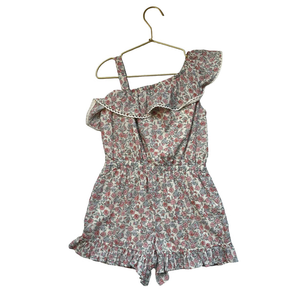 Janie and Jack Pink Floral Romper - Size 6