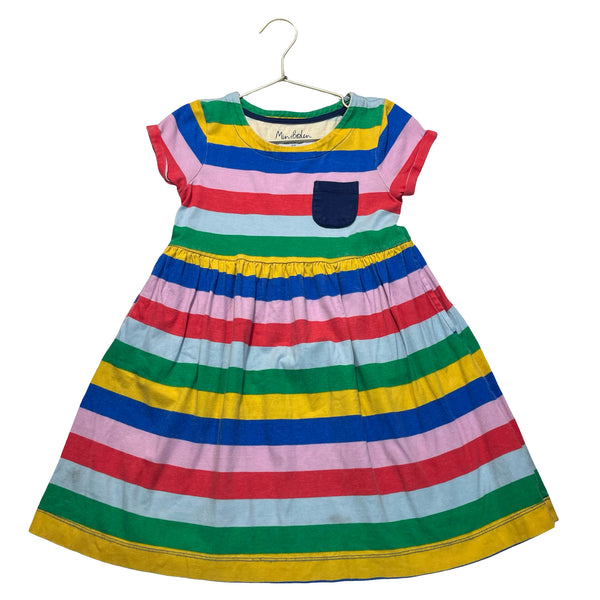 Mini Boden Colorful Striped Dress - Size 6-7Y