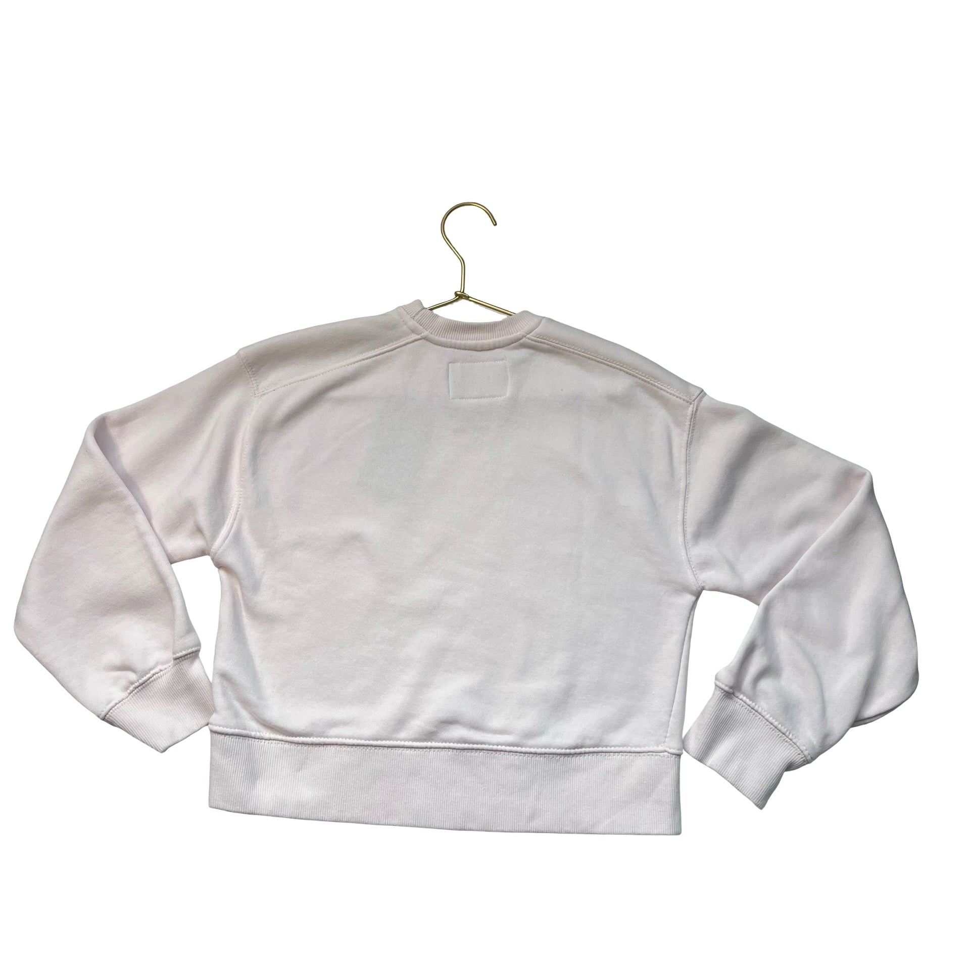 Zara Pale Pink Cropped Sweatshirt - Size 9-10