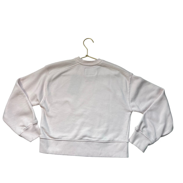 Zara Pale Pink Cropped Sweatshirt - Size 9-10