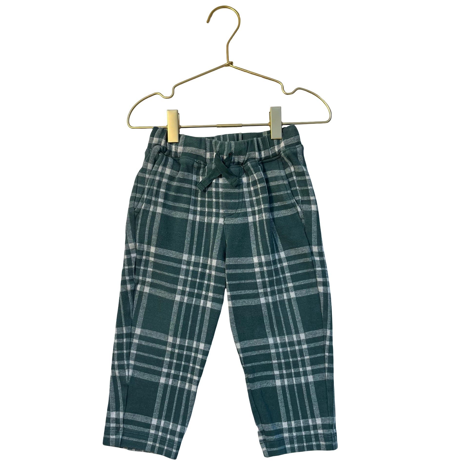 Hanna Andersson Green & Ivory Plaid Pants - Size 3