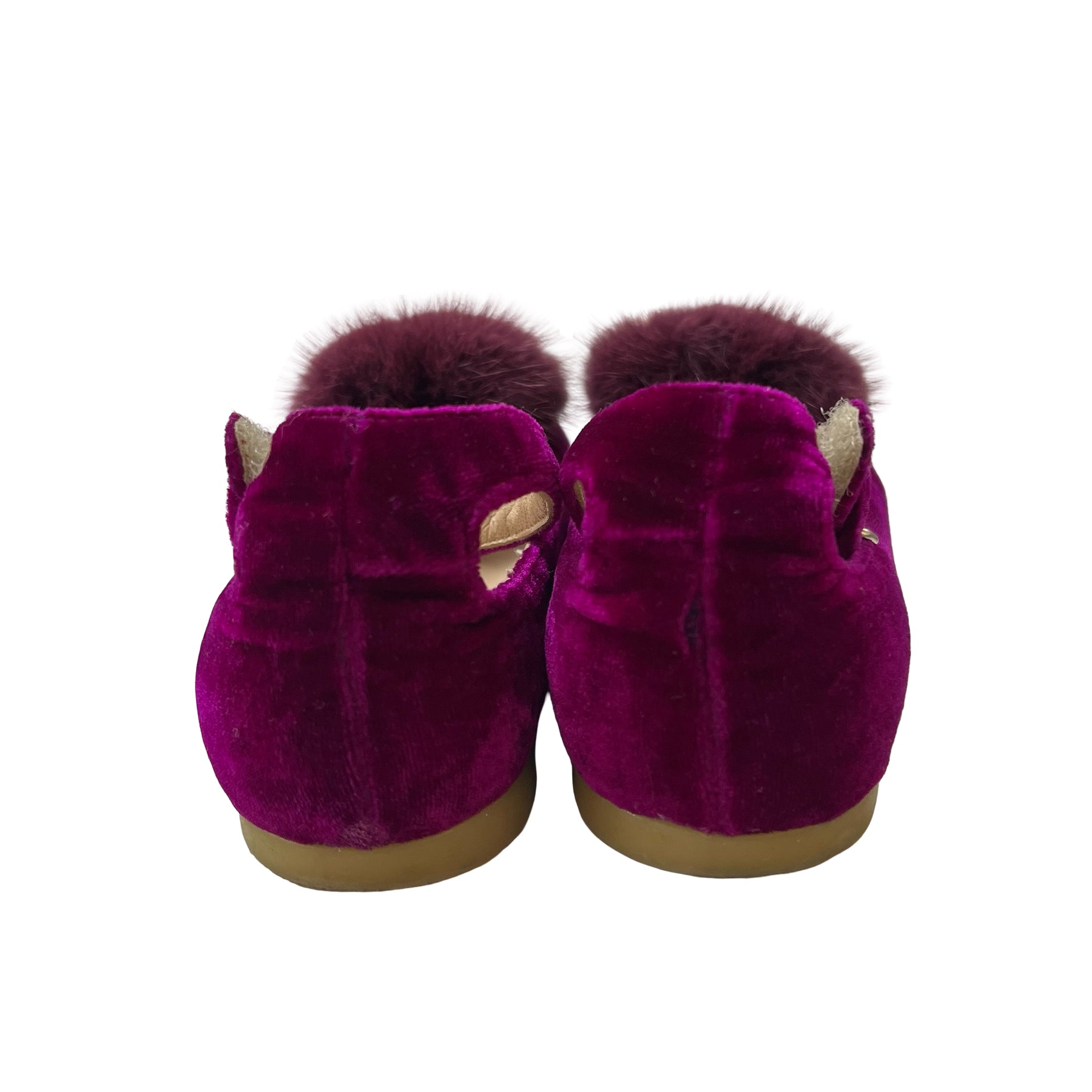 Aquazzura Magenta Velvet Shoes - Size 25 (9)