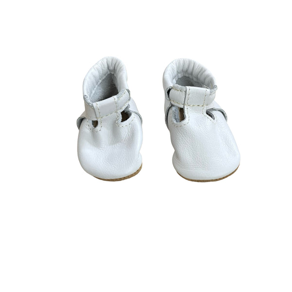 Freshly Picked White Leather Soft-Sole Shoes - Size 1