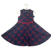 Janie and Jack Navy & Red Nautical Knot Print Dress - Size 5