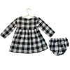 Tea Collection Black & Ivory Check Dress & Bloomers - Size 18-24 Mo