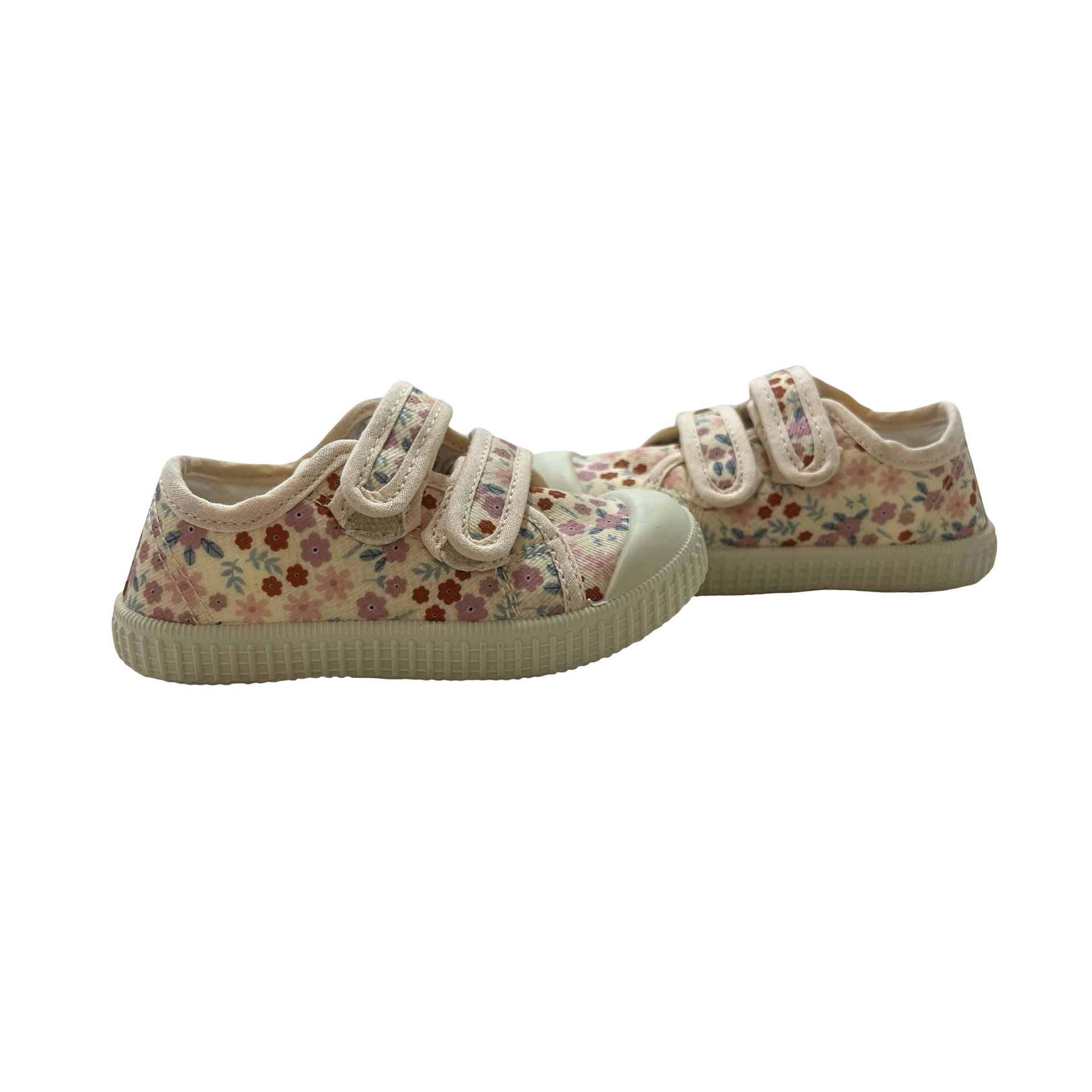 Blush Floral Velcro Sneakers - Size 22 (6)