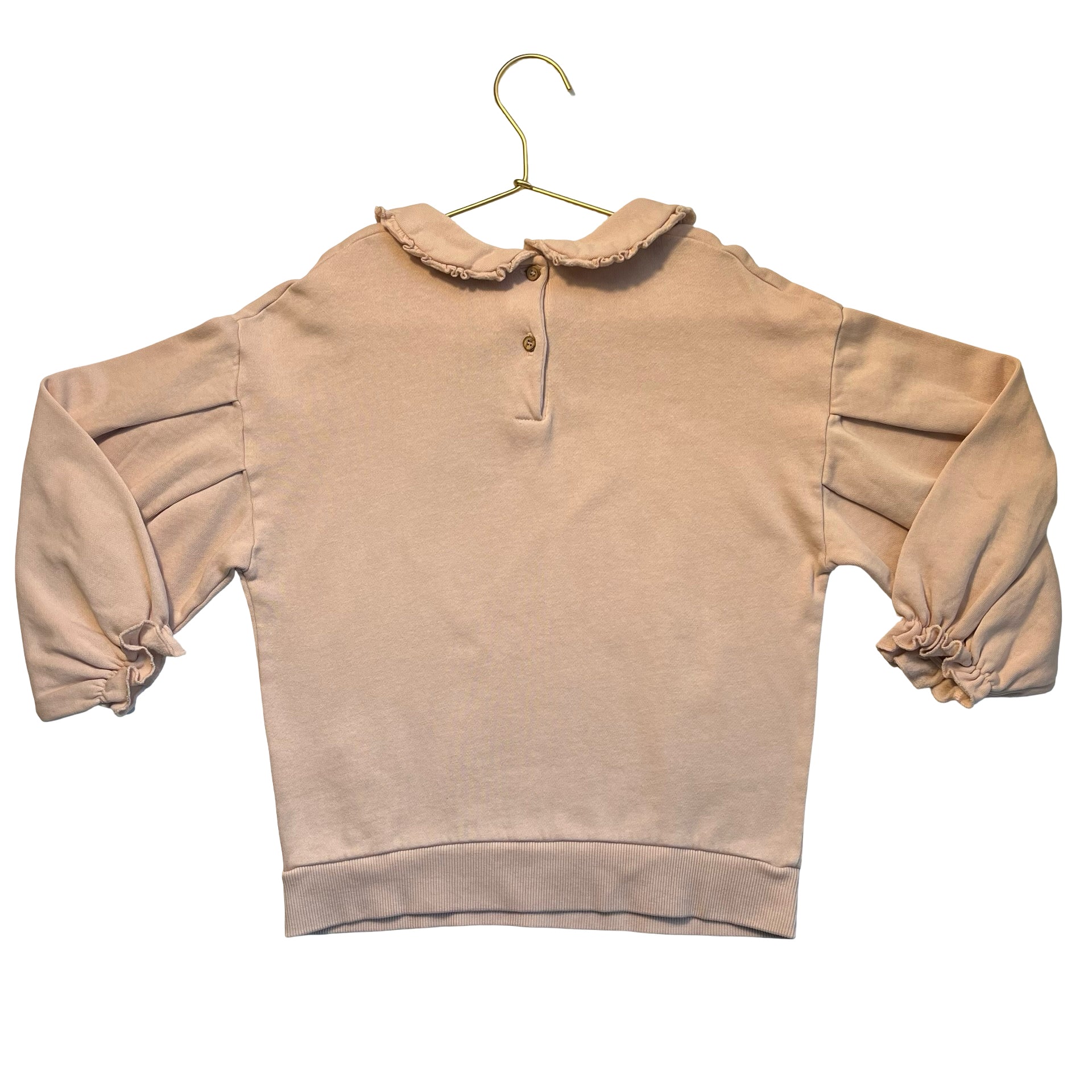 Tocoto Vintage Pink Collared Sweatshirt - Size 6Y