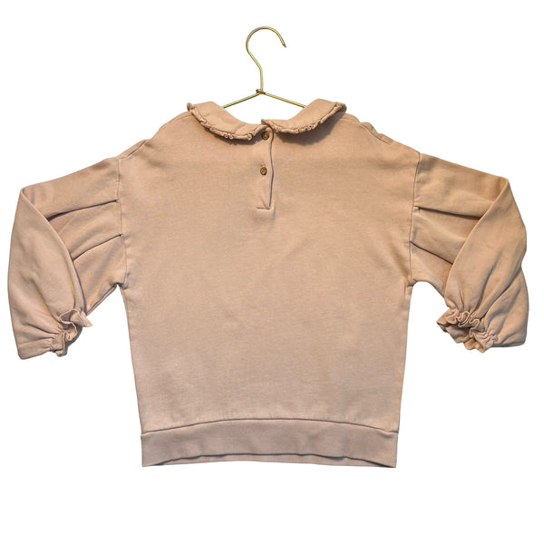 Tocoto Vintage Pink Collared Sweatshirt - Size 6Y