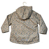 Zara Fleece-Lined Tan Floral Hooded Rain Jacket - Size 6