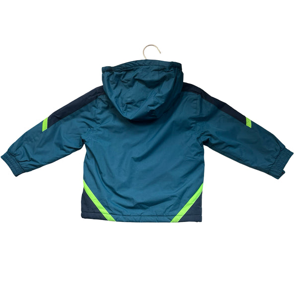 Mountain Warehouse Teal & Navy Winter Jacket, Removeable Hood - Size 3-4