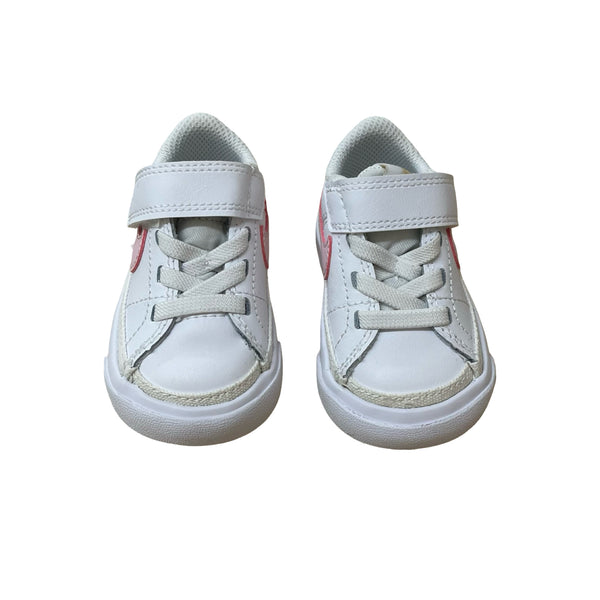 Nike White & Pink Sneakers - Size 2C