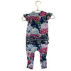 Posh Peanut Navy Floral Henley One-Piece - Size 3-6 Mo