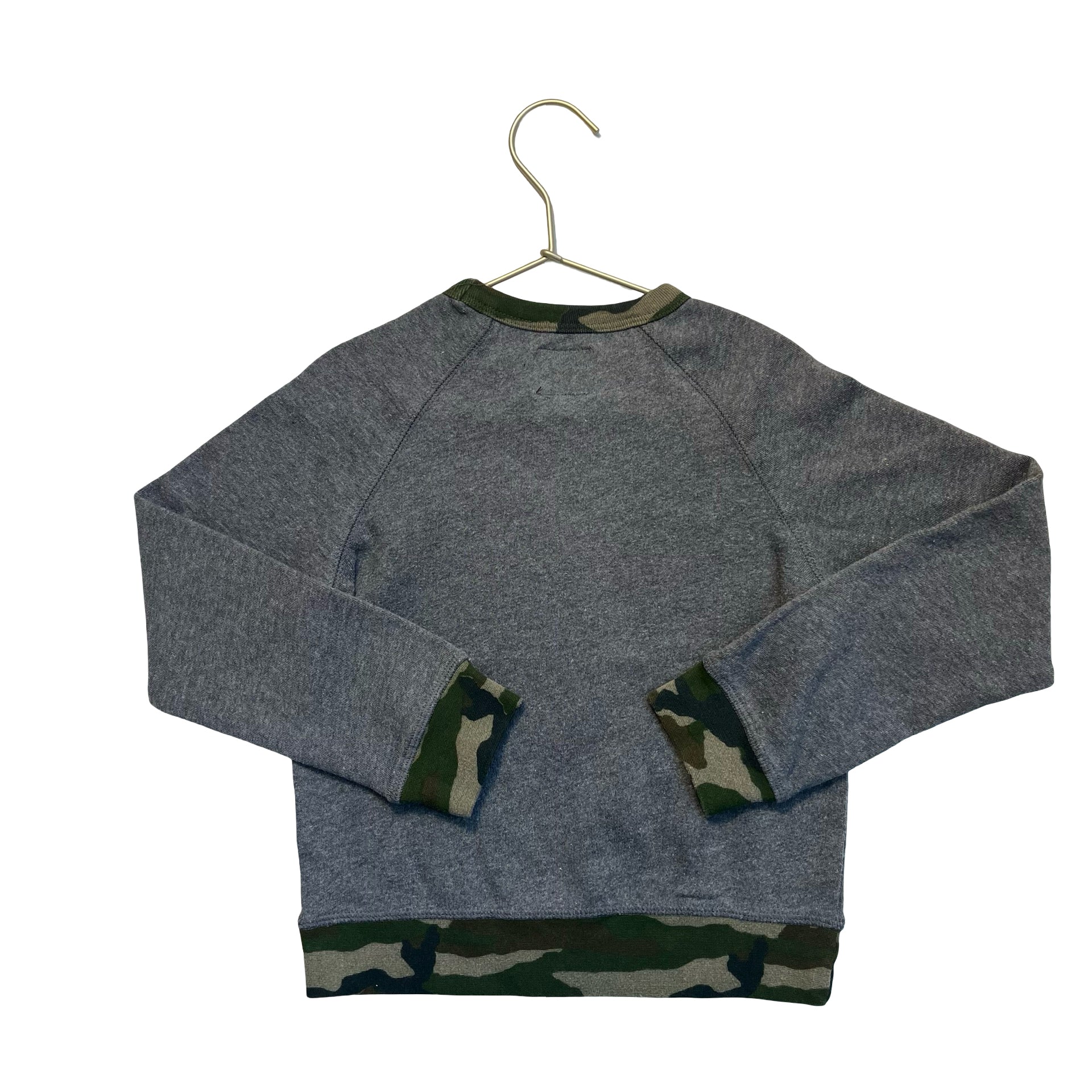 Joe's Gray Sweatshirt, Camo Trim - Size 5