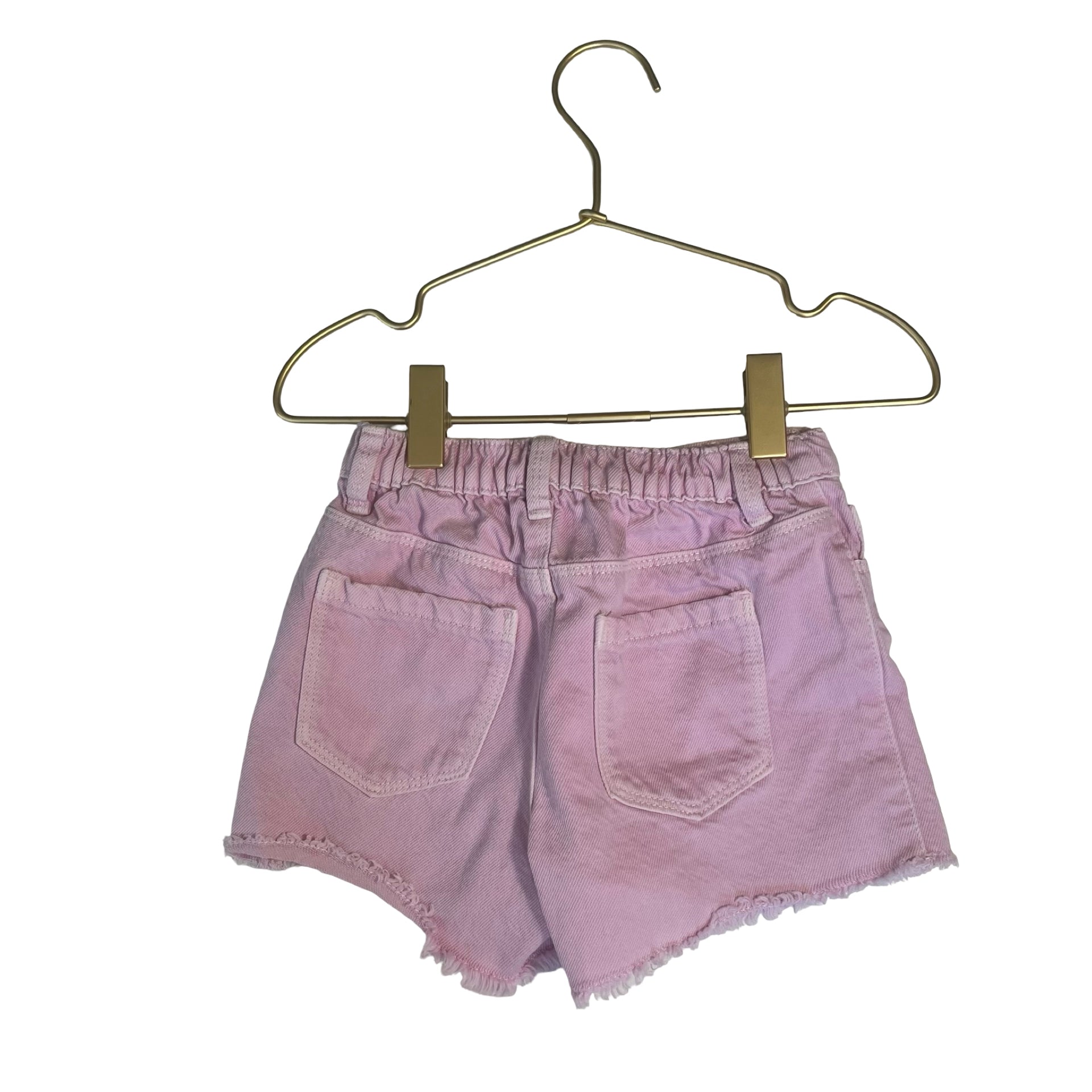 Zara Raw Hem Pink Denim Jean Shorts - Size 3