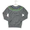 Jacadi Gray Fair Isle Wool-Blend Sweater - Size 10A