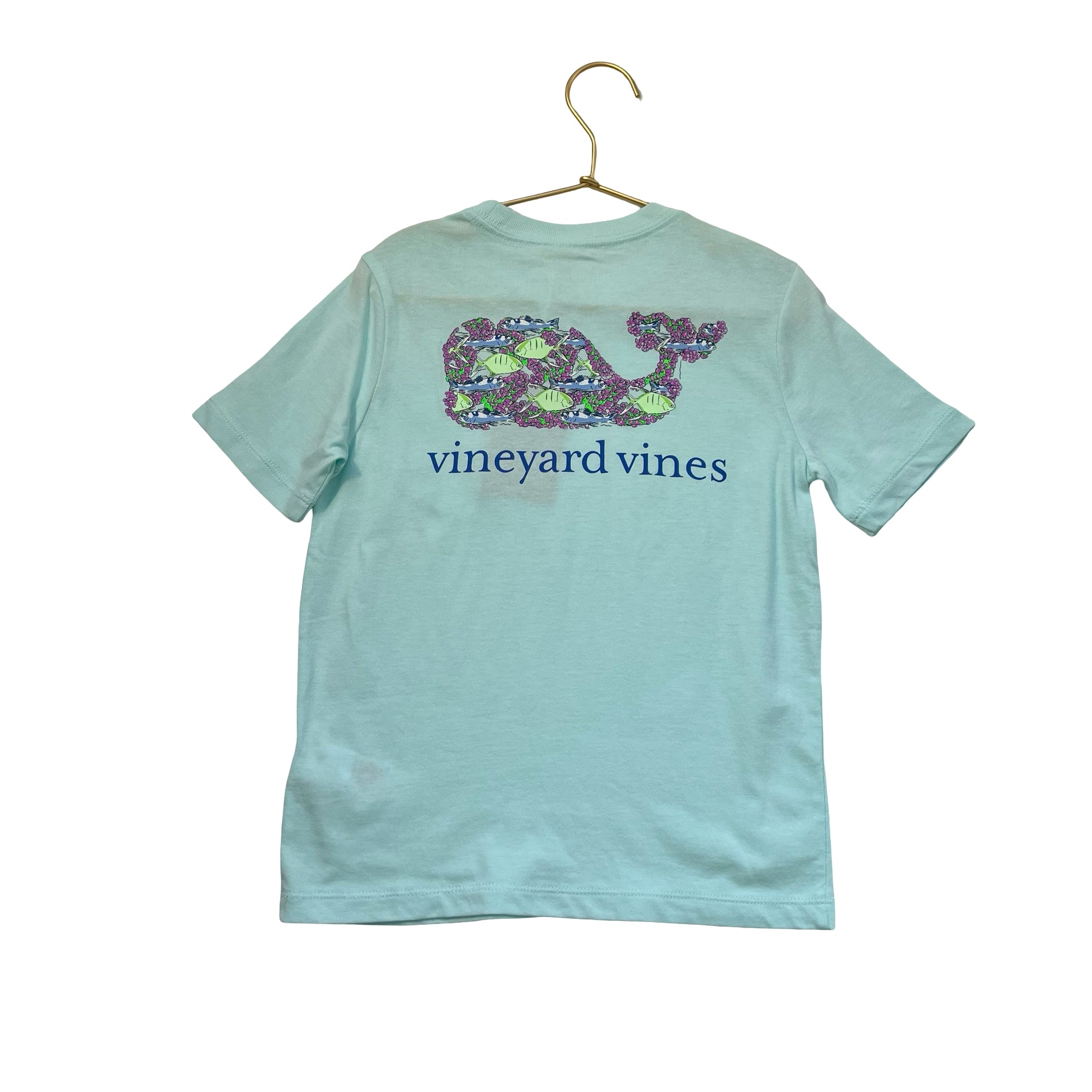 Vineyard Vines Mint Green Fish Whale Graphic T-Shirt - Size 6