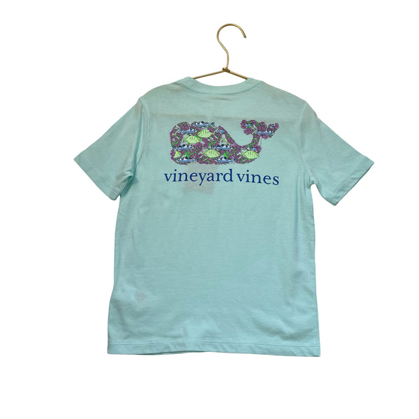 Vineyard Vines Mint Green Fish Whale Graphic T-Shirt - Size 6