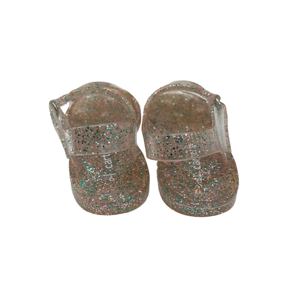 Carter's Teal & Pink Glitter Jelly Sandals - Size 9