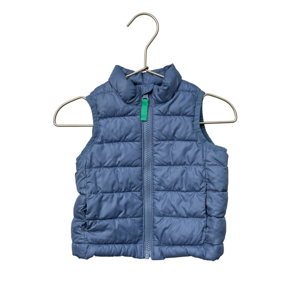 Primary Blue Puffer Vest - Size 12-18 Mo